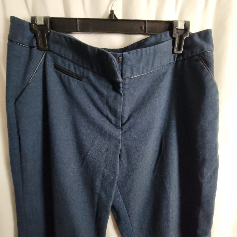 Apt. 9 Modern Fit Pants blue sz 12 stretch Rayon corpcore classic workwear EUC - Picture 5 of 14